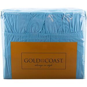 Gold Coast Cornflower Blue Ruffled Twin Size Sheet Set